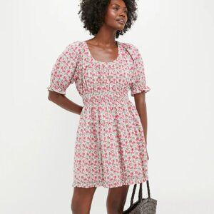 Tuckernuck Hyacinth House Red Dahlia Floral Dorothy Mini Dress